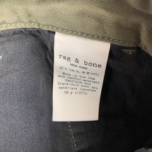 Rag & Bone Mens Pants 32 Army Green Fit 1 Chino Cotton Twill Made In USA 32x28 - Picture 9 of 14